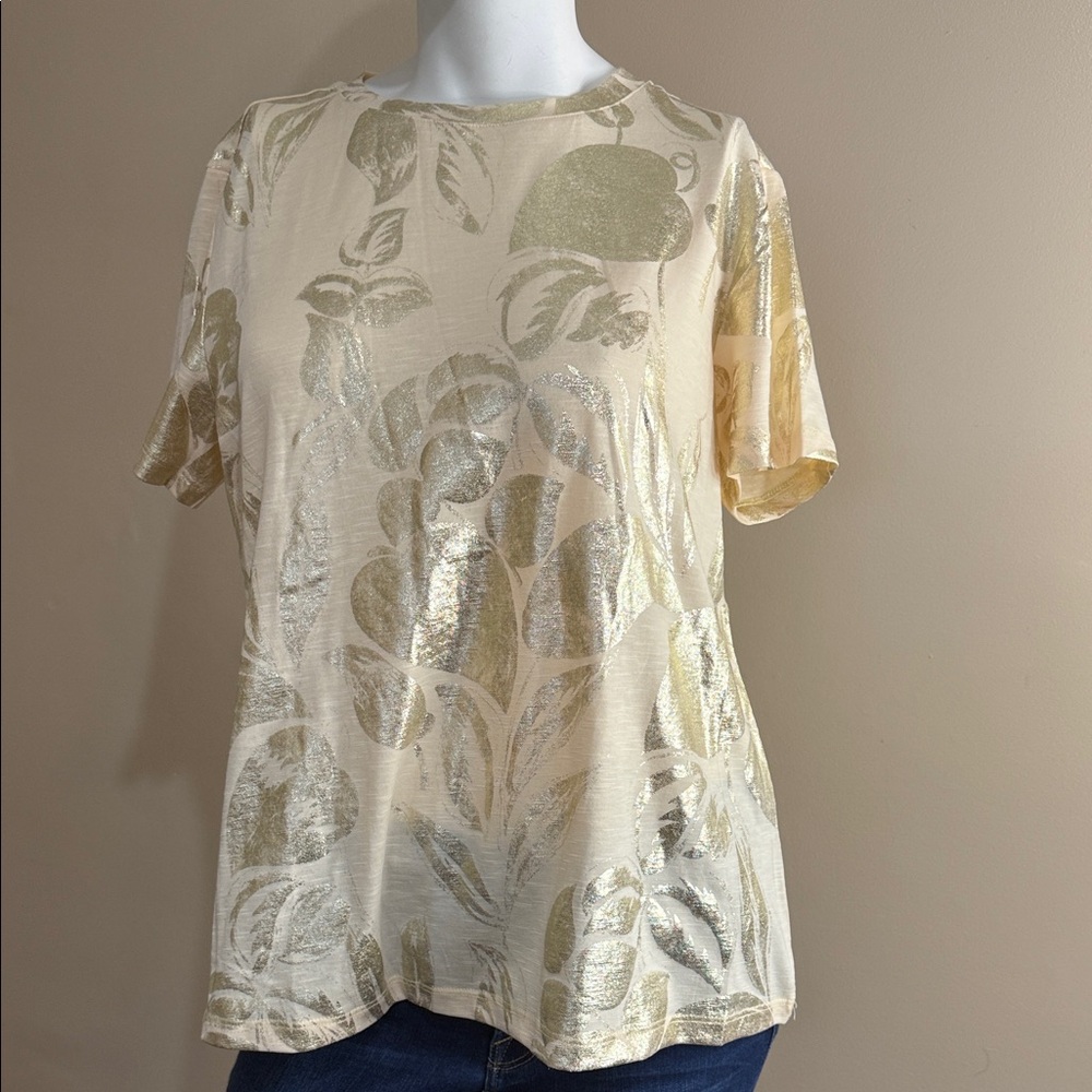 Gold Short Sleeve Top